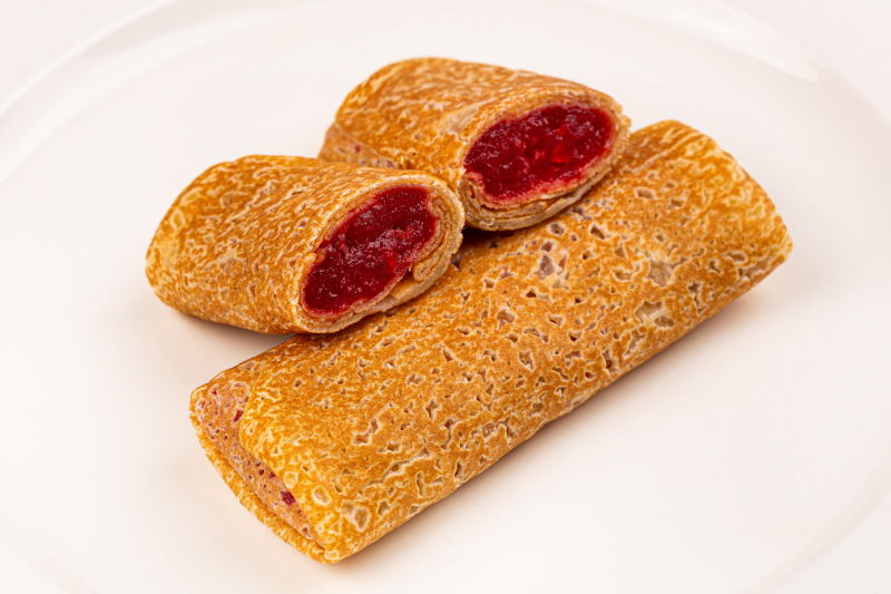 Блины с малиновым джемом 2шт.
