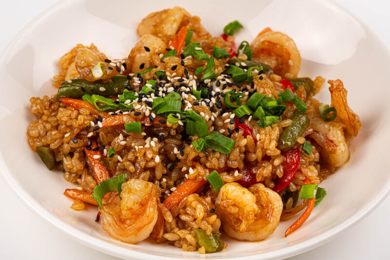 Рис с креветками